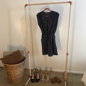 Blue patterned dress with side pockets